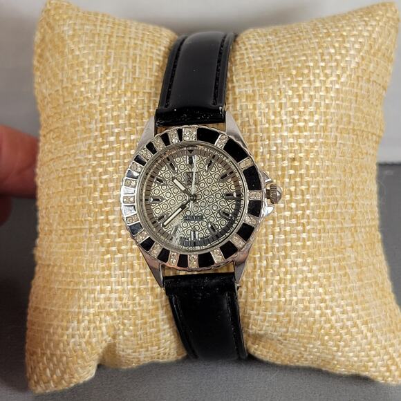 NY & Co Women’s Quartz Watch Stainless Steel Bezel Black Rhinestones Silver main image 6